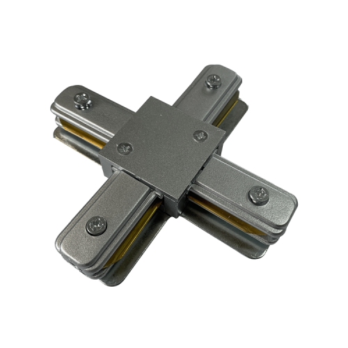 Коннектор для шинопровода осветительного серый X -образный PTR CX-GR | .5023901 | Jazzway