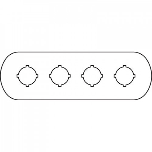 Шильдик MA6-1004 (4 места) для пластикового кнопочного поста | 1SFA611930R1004 | ABB