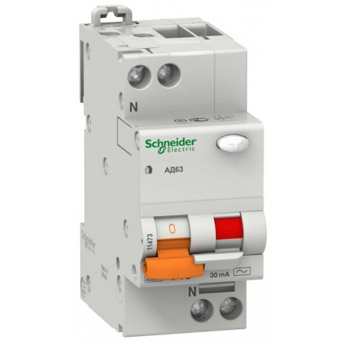 Выключатель автоматический дифференциального тока АД63 1п+N 40А C 300мА тип AC | 11472 | Schneider Electric