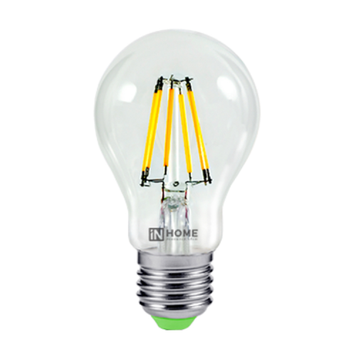 Лампа светодиодная LED-A60-deco 11Вт 230В Е27 4000К 990Лм прозр | 4690612026145 | IN HOME