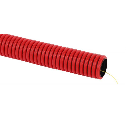 Труба гофрированная двустенная ПНД (красная) d 125мм с зонд. 50м (1) | Б0048281 | ЭРА