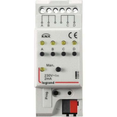 KNX.Бинарный ввод 220В 4-канальный. DIN 2 модуля. | 002693 | Legrand