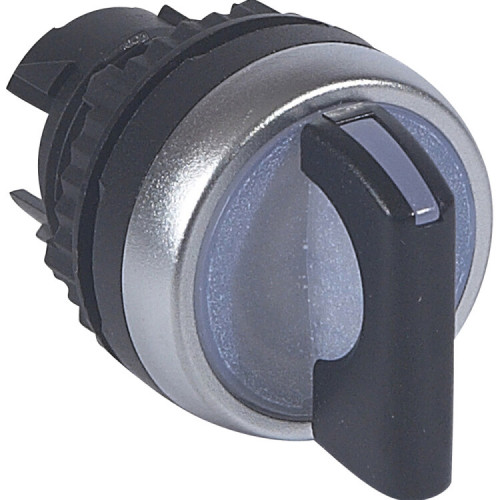 Переключатель - Osmoz - для комплектации - с подсветкой - 3 положения с возвратом в центрs - 45° - чёрный | 024056 | Legrand