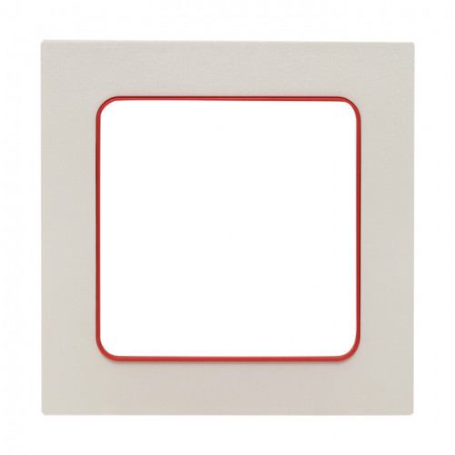 Стокгольм Рамка 1-местная белая с линией цвета красный PROxima | EXM-G-304-20 | EKF