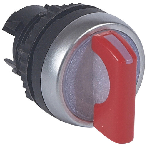 Переключатель - Osmoz - для комплектации - с подсветкой - 3 положения с возвратом справа и слева в центр - 45° - красный | 024057 | Legrand