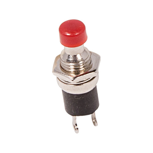 Выключатель-кнопка металл 220V 2А (2с) (ON)-OFF ?7.2 красная Micro | 36-3310 | REXANT