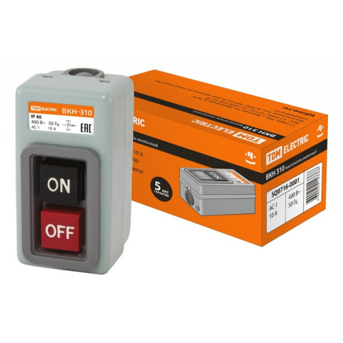 Выключатель кнопочный ВКН-310 3Р 10А 230/400В IP40 | SQ0716-0001 | TDM