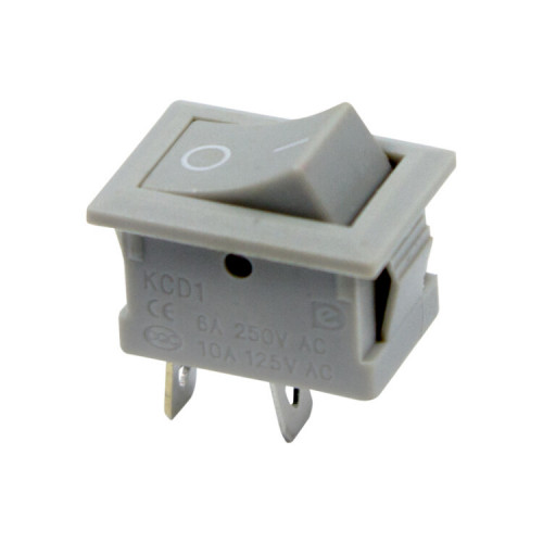 Выключатель клавишный 250V 6А (2с) ON-OFF серый Mini | 36-2113 | REXANT