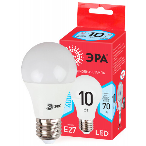 Лампа светодиодная LED 10Вт Е27 4000К smd A60-10w-840-E27_ECO | Б0028005 | ЭРА