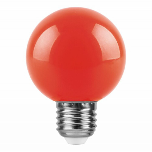 Лампа светодиодная LB-371 Шар E27 3W красный | 25905 | Feron