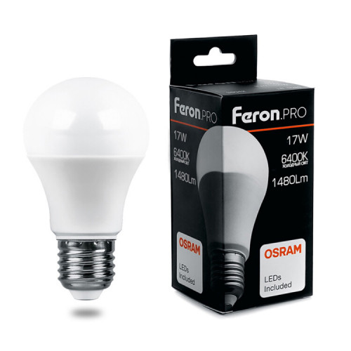 Лампа светодиодная .PRO LB-1017 Шар E27 17W 6400K OSRAM LED | 38040 | Feron