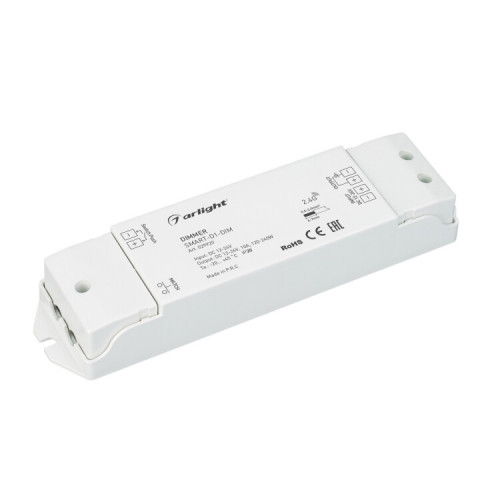 Диммер SMART-D1-DIM (12-24V, 1x10A, 2.4G) (Arlight, IP20 Пластик, 5 лет) | 029920 | Arlight