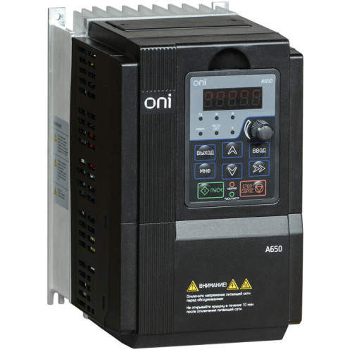 Преобразователь частоты A650 380В 3Ф 3,7kW 9,5А ONI | A650-33E037T | ONI
