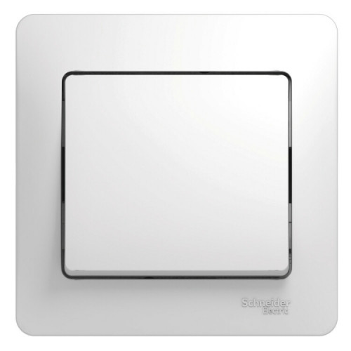 Glossa Белый Выключатель 1-клавишный, сх.1, 10АХ (в сборе с рамкой) | GSL000112 | Schneider Electric