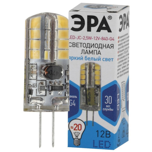 Лампа светодиодная LED-JC-2,5W-12V-840-G4 | Б0033192 | ЭРА