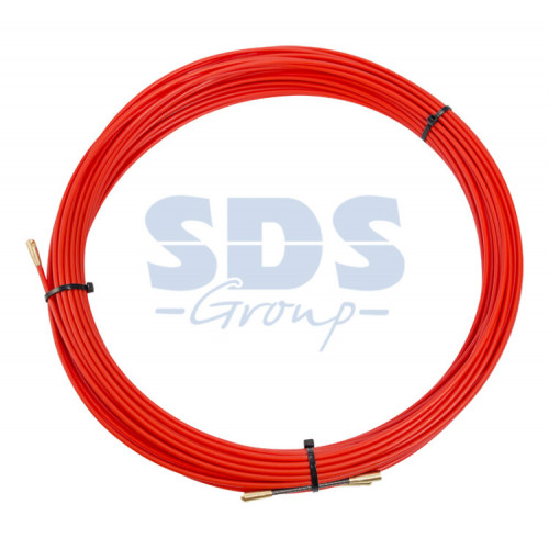 Протяжка кабельная (мини УЗК в бухте), стеклопруток, d=3,5 мм, 25 м красная | 47-1025 | REXANT