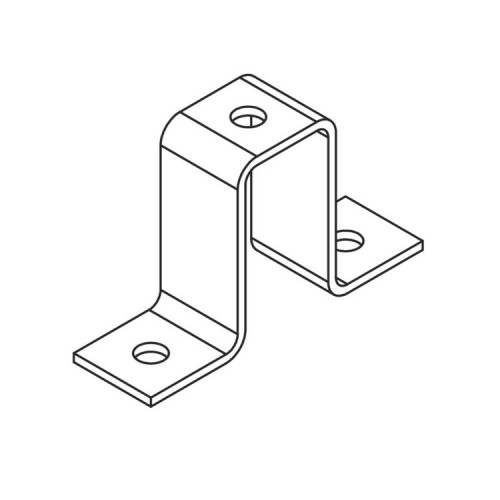 Прямоугольная скоба для сдвоенного СТРАТ профиля 41х41 по высоте (горячий цинк) | СКПгц4141-2в | Ostec