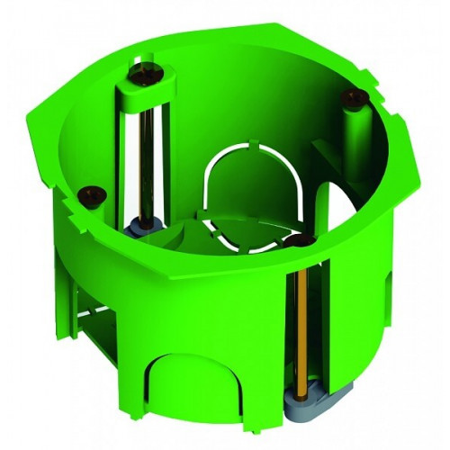 Коробка установочная 68х45 пластиковые лапки, с саморезами с переходником ПК5202 | КУ1201-И | HEGEL