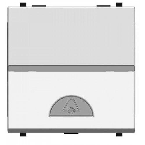 ABB Zenit Альп. белый Выключатель 1-клавишный кнопочный НО-контакт с символом Звонок (2 мод) | N2204 BL | 2CLA220400N1101 | ABB