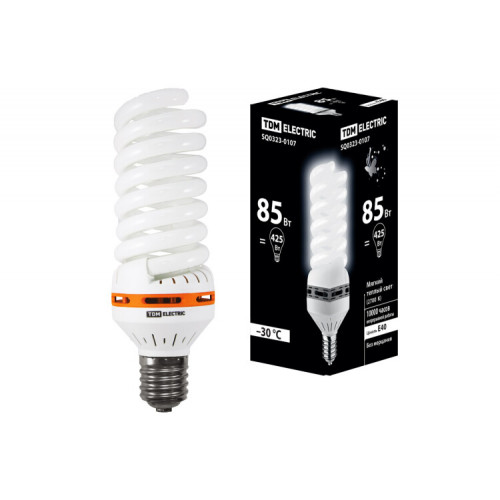 Лампа энергосберегающая КЛЛ-FS-85 Вт-2700 К–Е40 (85х265 мм) | SQ0323-0107 | TDM