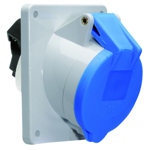 Розетка наклонная 16A 3р(2P+PE) 6h 230V IP44 фланец 85х85 12080 I 12080-Bals I Bals