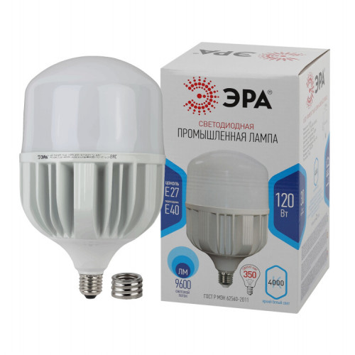 Лампа светодиодная промышленная POWER LED POWER T160-120W-4000-E27/E40 E27/E40 120Вт колокол | Б0051793 | ЭРА