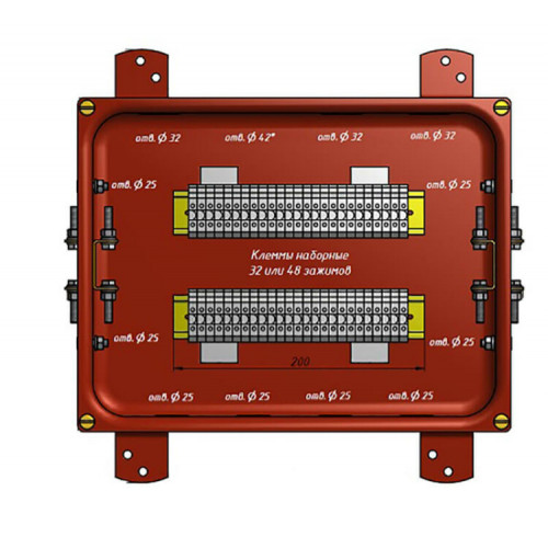 Коробка распределительная соединительная КС-40 УХЛ1,5 IP65 металлические заглушки | zeta30356 | ЗЭТАРУС