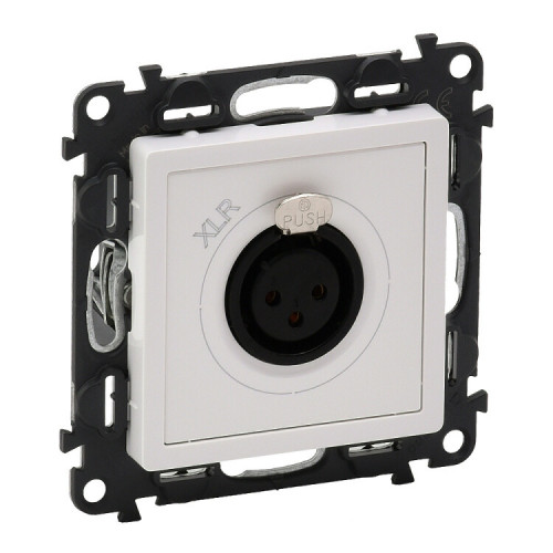Valena LIFE Белый Аудиорозетка с 3-контактным гнездом XLR (с лицевой панелью) | 753173 | Legrand