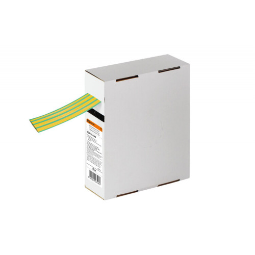 Термоусаживаемая трубка ТУТнг 20/10 желто-зеленая в коробке (10 м/упак) | SQ0518-0449 | TDM