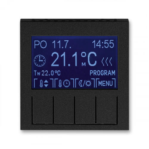 ABB Levit Антрацит / дымчатый чёрный Терморегулятор универсальный программируемый | 3292H-A10301 63 | 2CHH911031A4063 | ABB
