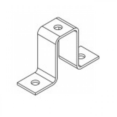 Прямоугольная скоба для сдвоенного СТРАТ профиля 41х41 по высоте (гальваника) | СКПэг4141-2в | Ostec
