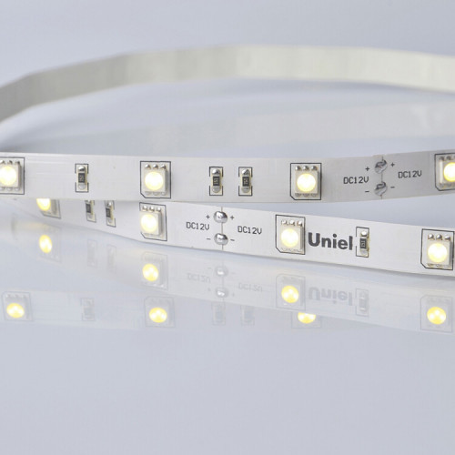 Лента светодиодная нейтральный свет 4000К ULS-M22-5050-30LED/m-10mm-IP20-DC12V-7,2W/m-5M-4000K PROFI| UL-00004369 | Uniel