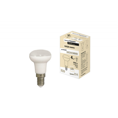 Лампа светодиодная R39 - 4 Вт-230 В -4000 К–E14 Народная | SQ0340-0135 | TDM
