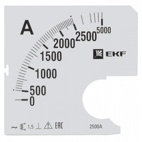 Шкала сменная для A961 2500/5А-1,5 EKF PROxima | s-a961-2500 | EKF