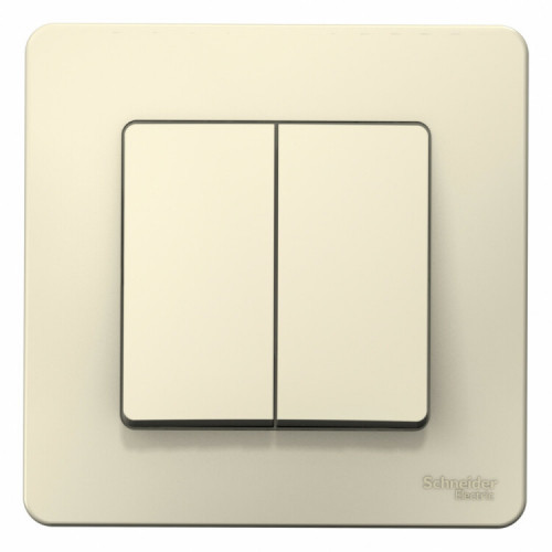 Blanca С/У Молочный Выключатель 2-клавишный, 10А, 250B | BLNVS010502 | Schneider Electric