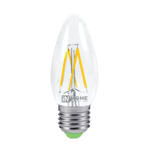 Лампа светодиодная LED-СВЕЧА-deco 9Вт 230В Е14 3000К 810Лм прозр | 4690612026183 | IN HOME