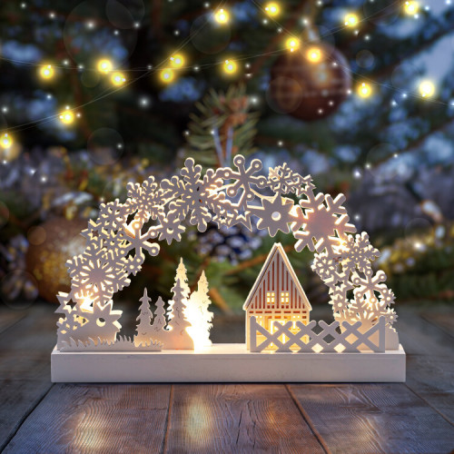 Новогодний декоративный светильник Сказка EGNDS-01 с подсветкой, 32*20 см, 2АА, IP20 | Б0051928 | ЭРА