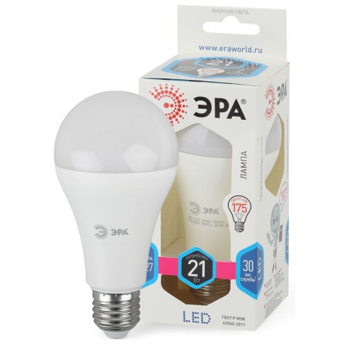 Лампа светодиодная LED 21Вт E27 4000К СТАНДАРТ груша | Б0035332 | ЭРА