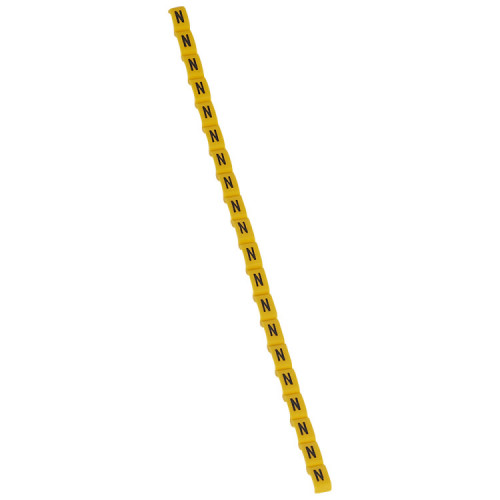 Маркер Duplix - чёрная маркировка на желтом фоне - заглавная буква N | 038423 | Legrand