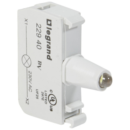 Блок подсветки для индикаторных кнопок и диффузоров - Osmoz - для комплектации - под винт - 230 В~ - белый | 022940 | Legrand