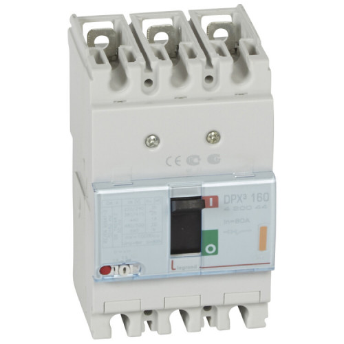 Автоматический выключатель DPX3 160 - термомагнитный расцепитель - 25 кА - 400 В~ - 3П - 80 А | 420044 | Legrand