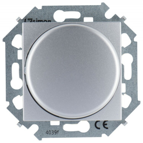 Simon 15 Алюминий Светорегулятор поворотно-нажимной электронн. для регулир. устройств 1-10В, 230В, винт. зажим | 1591794-033 | Simon