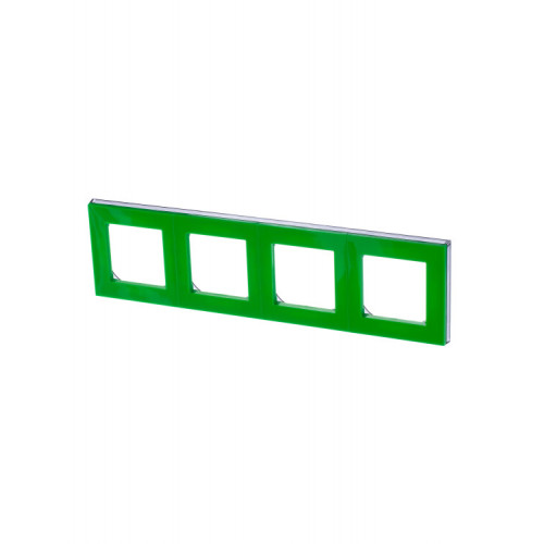ABB Levit Зелёный / дымчатый чёрный Рамка 4-ая | 3901H-A05040 67W | 2CHH015040A6067 | ABB