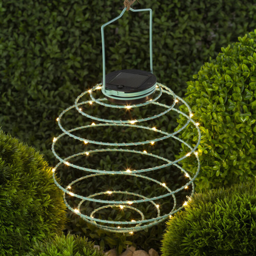 Cветильник садовый декоративный подвесной Спираль на солнечной батарее, ERASF012-29 22 см | Б0044236 | ЭРА