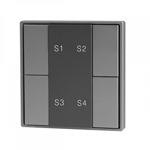 Кнопочная панель 4-х кл. (4 сцены/1 группа), металический корпус, серый DA-SW-S4-PG | DA-SW-S4-PG | VARTON