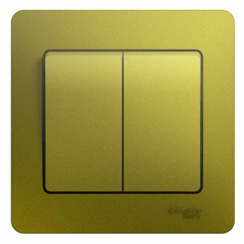 Glossa Фисташковый Выключатель 2-клавишный сх.5, 10AX (в сборе) | GSL001052 | SE