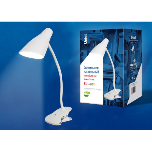 Светильник настольный TLD-563 White/LED/360Lm/4500K/Dimmer 5W сенсор Белый | UL-00004465 | Uniel