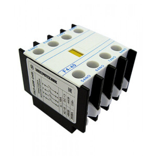 ПКЛ-40М О4 Б, 4з+0р, 16А, IP20, приставка контактная (ЭТ) | ET518304 | Электротехник
