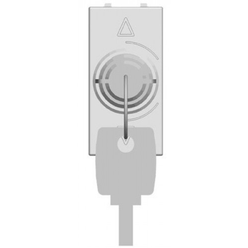 ABB Zenit Серебряный Переключатель с ключом на 3 положения (1 мод) | N2153.1 PL | 2CLA215310N1301 | ABB