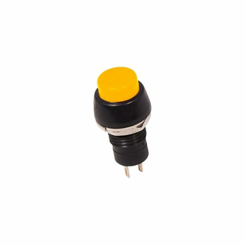Выключатель-кнопка 250V 1А (2с) (ON)-OFF Б/Фикс желтая Micro | 36-3082 | REXANT
